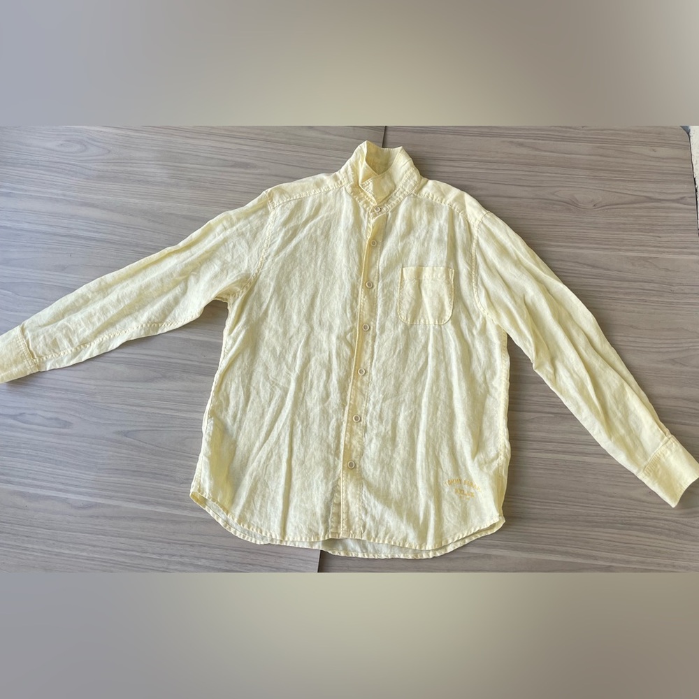 Tommy Bahama Cream Shirt with Gold Logo